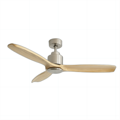 52 Inch Solid Wood Blade Ceiling Fan With Remote Control Luminatura