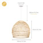 R1 001 Restaurant Handmade Rattan Lamp Lamp Boho Style Lampshade Pendant Lamp (8)